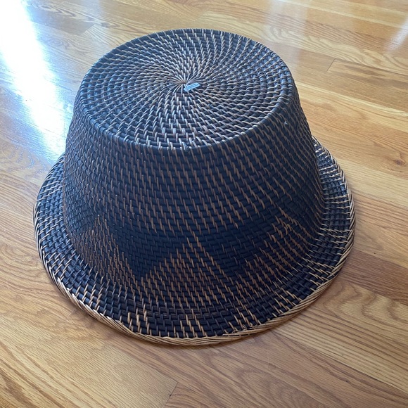 Large Handwoven Rattan Wicker Flare Basket Boho Home Decor - Picture 4 of 16